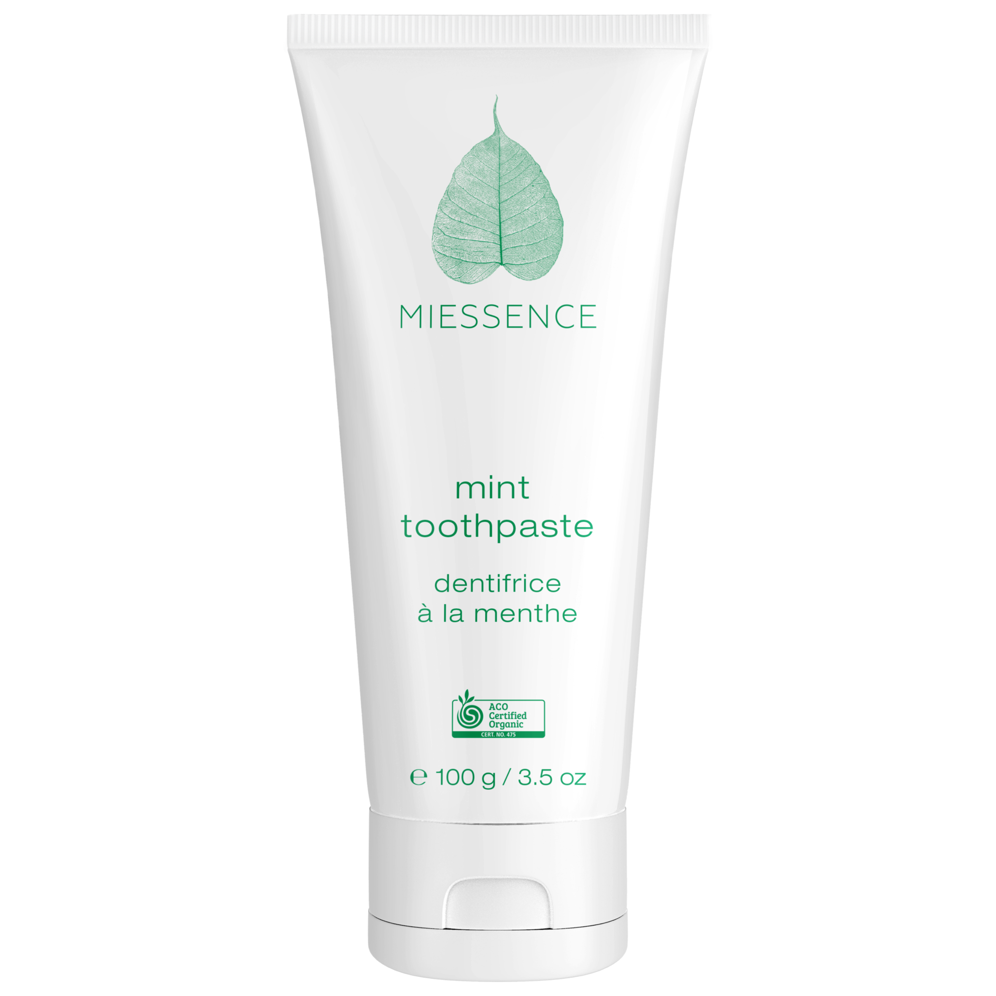 Mint toothpaste Miessence organic skin care česko 
